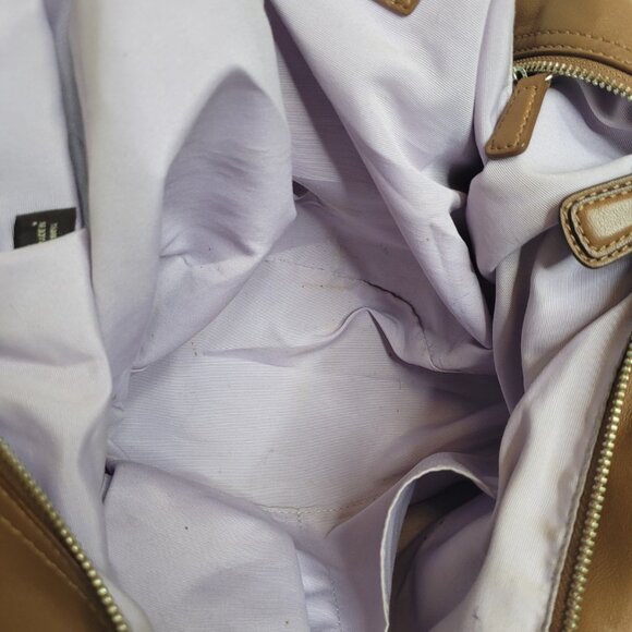 VTG Y2K COACH brown leather shoulder bag purse double handle buckles Classic - Picture 6 of 13